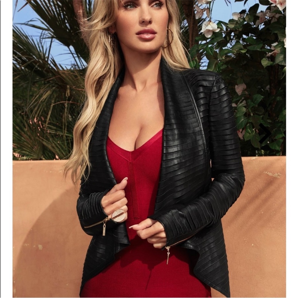 Marciano Shayna black leather jacket